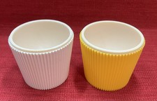 2 x Vintage Dutch Ribbed Egg