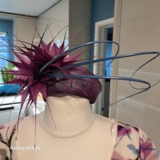 Bespoke Fascinator In Plum