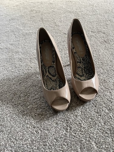 Peep toe nude - nude, 36