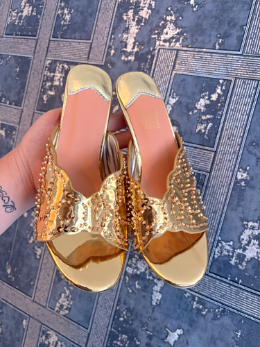 Women gold beaded mule - women’s,