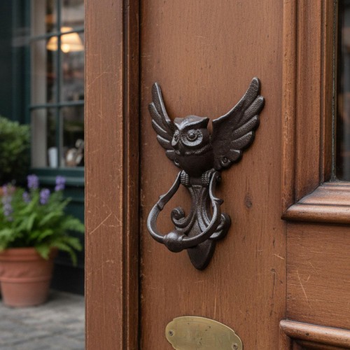 Owl door knocker premium - owl,