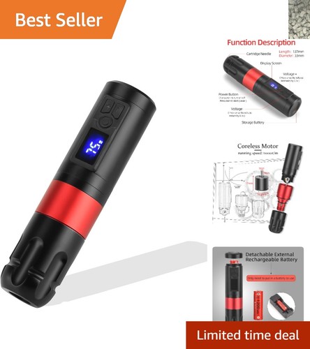 Red wireless tattoo pen - red,