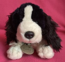 Keel Toys Lady Spaniel Black & Cream Dog Soft Plush Toy 10”
