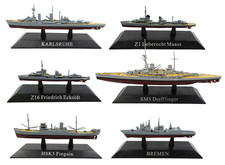 Set of 6 German Warships WW2 -