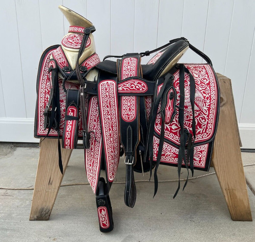 Black and red charro - black,