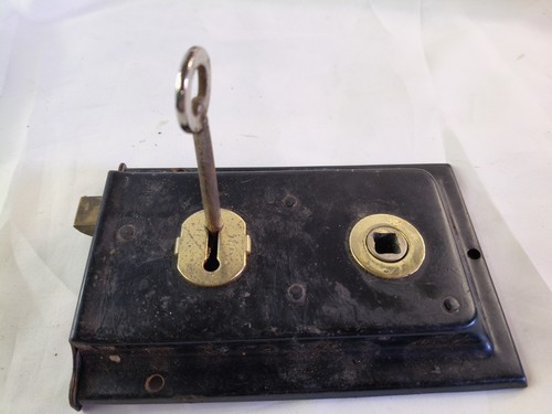 Old vintage rim lock with - lock, key