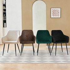 2/4X Dining Chairs Faux