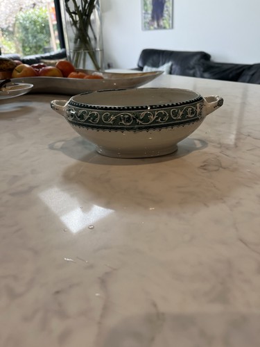 Antique footed tureen base - footed,