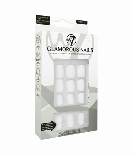 Glamorous nails white lilly - nails,