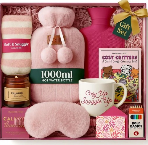 Hot water bottle gift set - water,