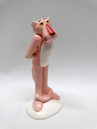 Rare pink panther - pink, ceramic