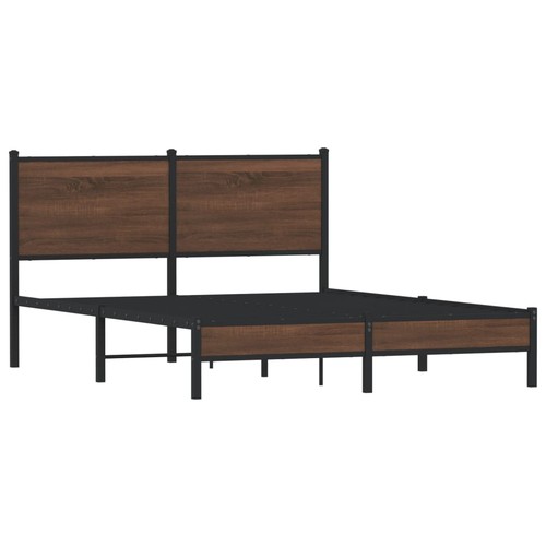 Metal bed frame with headboard - bed,