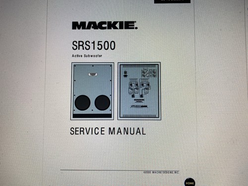 Mackie srs1500 service manual - service,