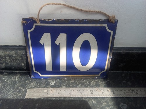 Blue enamel french house - blue,