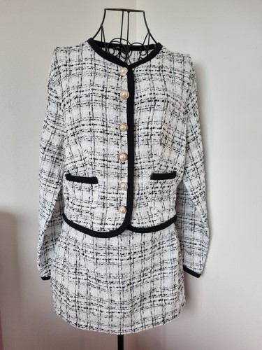 White black tweed - white, coco