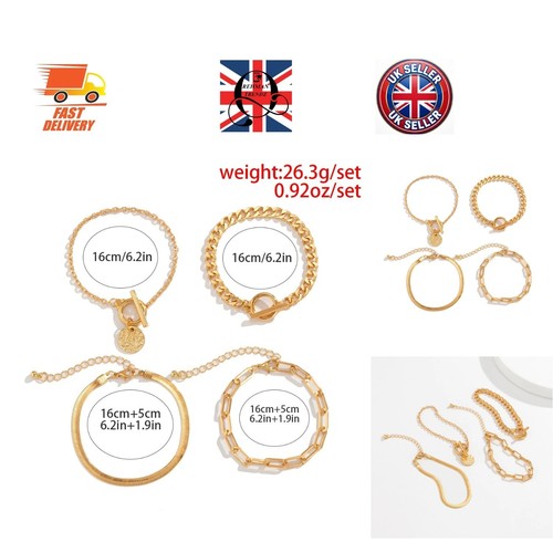 Gold chain bracelet cuban - gold,