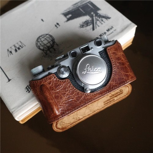 Leather camera bag half - leather, case