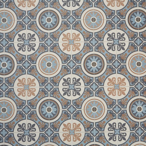 Moroccan tile effect cushioned - moroccan,