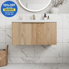 Fluted 800mm Bathroom Vanity