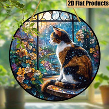 Calico Cat on Ledge with