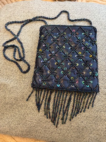 Navy blue party bag used - , in