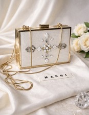 Marni White Croc Embossed