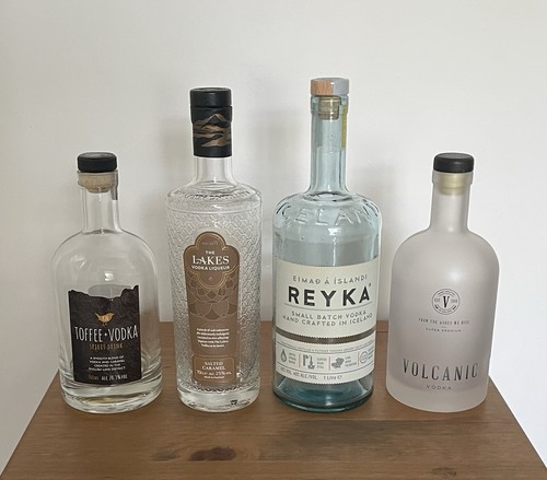 Empty vodka bottles for - vodka,