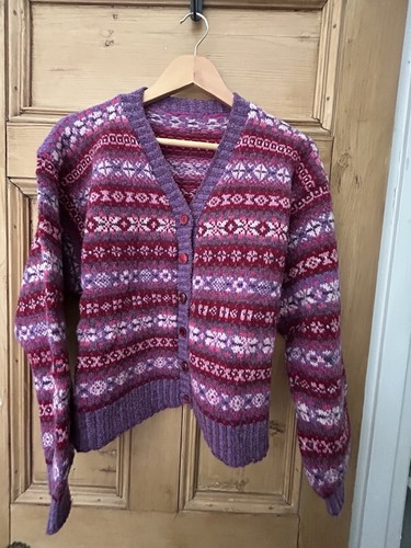 Hand knitted fairisle cardigan - knitted,