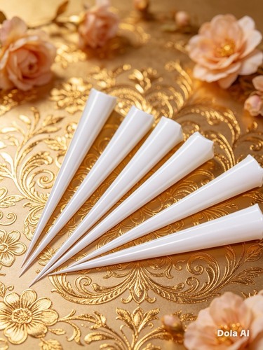 White henna cones - white, for