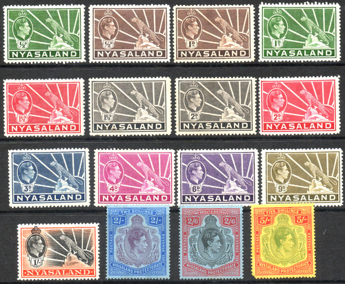 Nyasaland 1938 kgvi part - kgvi,