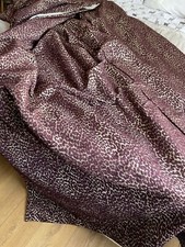 Huge Bespoke Purple & Gold Leopard Print Blackout Curtains 700cm W x 230 Drop