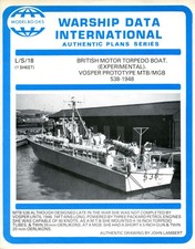 Model Books Warship Data International, British MTB, Vosper Prototype - L/S/18