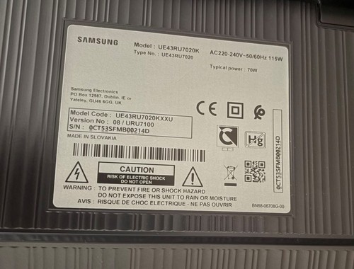 Samsung ue43ru7020 inch 4k - ue43ru7020,