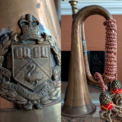Vtg brass military - military, bugle