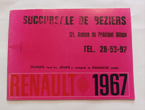 1967 catalogue car renault - catalogue, 4l
