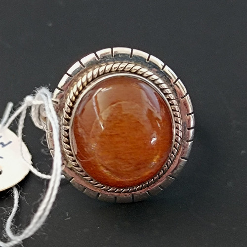 Sterling silver sunstone ring - sterling,