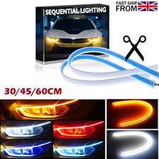 2x NEW Sequential LED Strip Turn Signal Indicator DRL Car Daytime Running Light