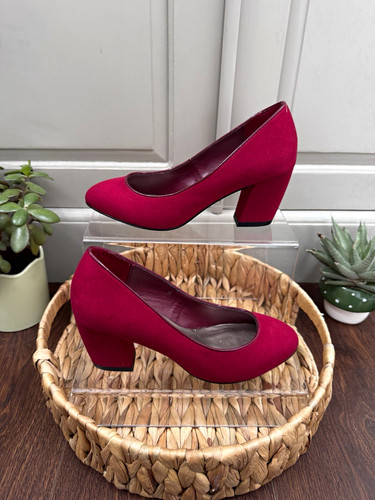 Collection red faux suede - collection,
