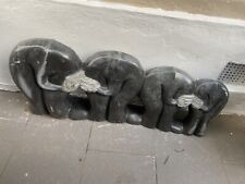 Large Vintage Elephant Family Garden Display Ornament 91 X 40 cm