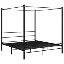 Canopy Bed Frame Metal Bedroom Furniture Multi Colours Multi Sizes vidaXL