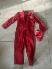 RAF Aerobatic Team Red Arrows Flight Suit &Baseball Cap Aged 8/9yrs Fancy Dress