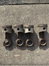Lotus Twin Cam Piston and Con Rod Set With Bearings Used