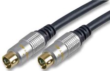 Premium 1m S-VIDEO Cable S-VHS S Video - Fully screened Gold Plated 1 Metre
