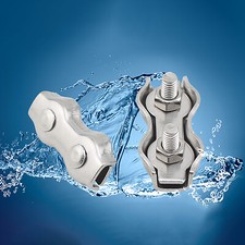 Simplex/Duplex Clips 304 Stainless Steel Wire Rope Cable Grips Clamp 2mm - 10mm