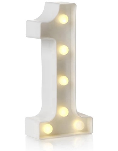 Number light sign - 1, up