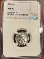  1943-D 1C Steel Penny NGC MS