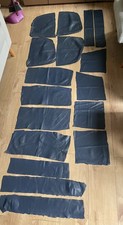 Reclaimed Navy Blue Leather Large Pieces Remnants  Crafts Etc 1.2 Kg