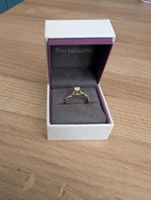 Beaverbrooks Entwine 18ct Yellow Gold Diamond Solitaire Ring Size H