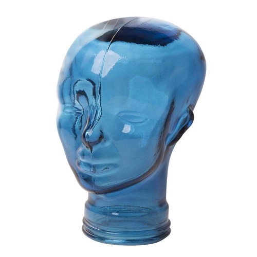 Glass head various - head, colours