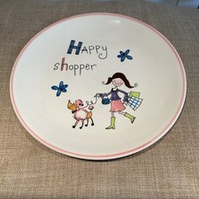 WHITTARD OF CHELSEA HAPPY SHOPPER PLATE 8” DIAMETER